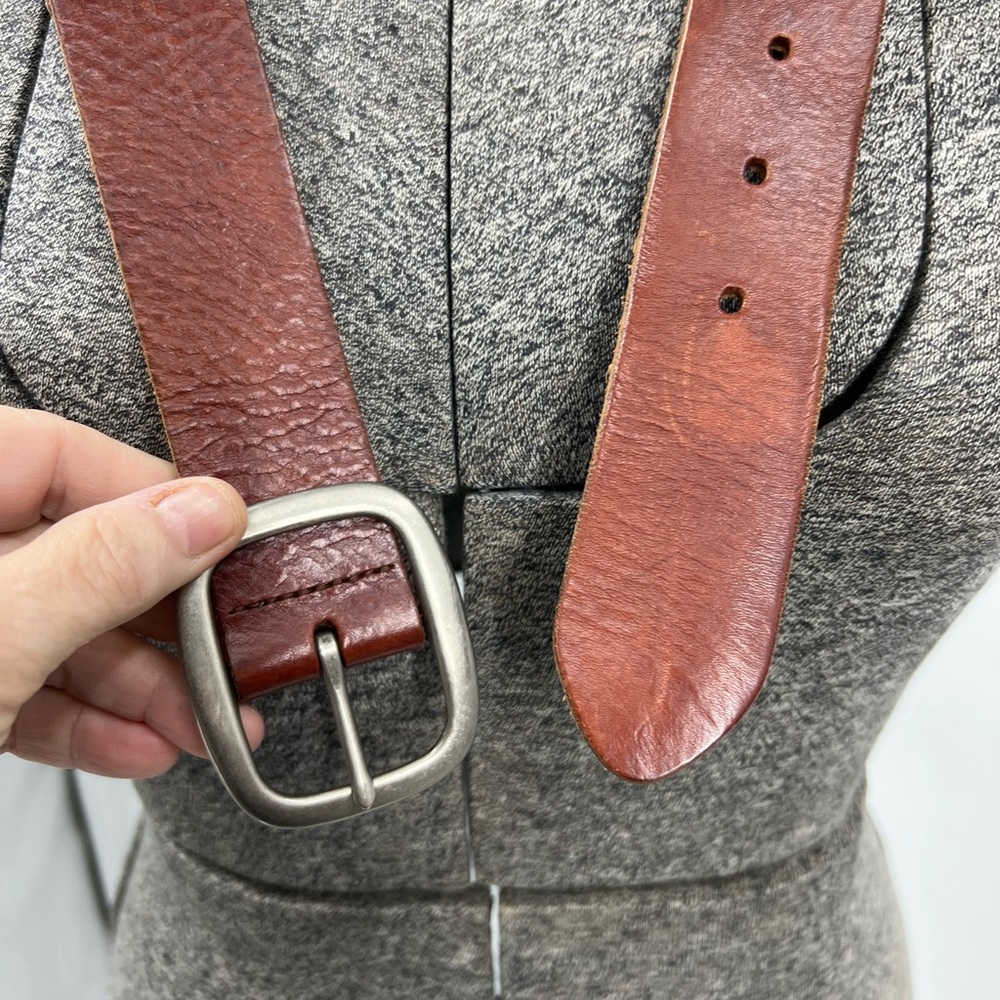 Fossil Patchwork Multi Colored Leather Panel Belt… - image 2